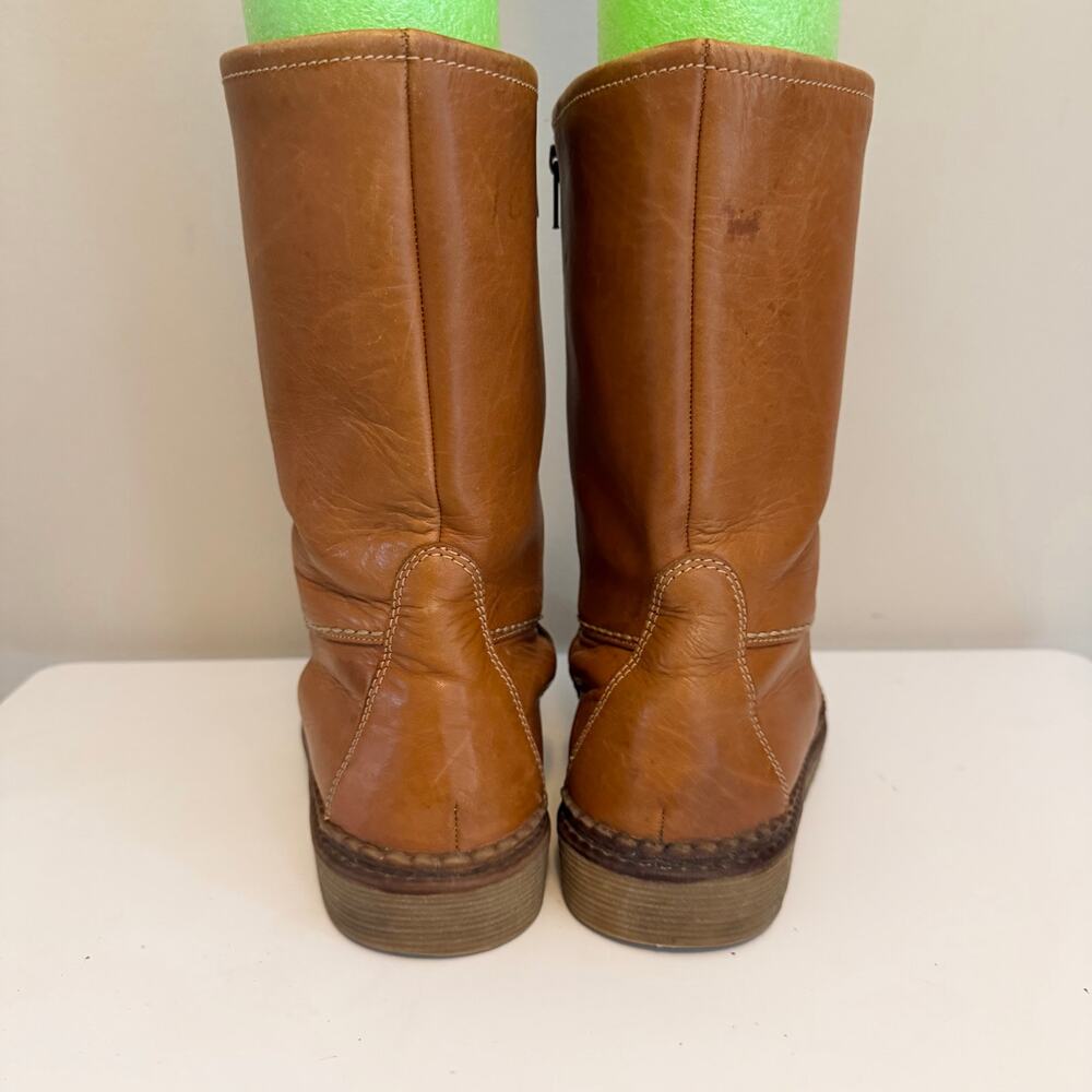 Salamander Mid Calf Boots Mens 12 Brown Leather Wool Lined Winter Outdoor Warm - Picture 7 of 14